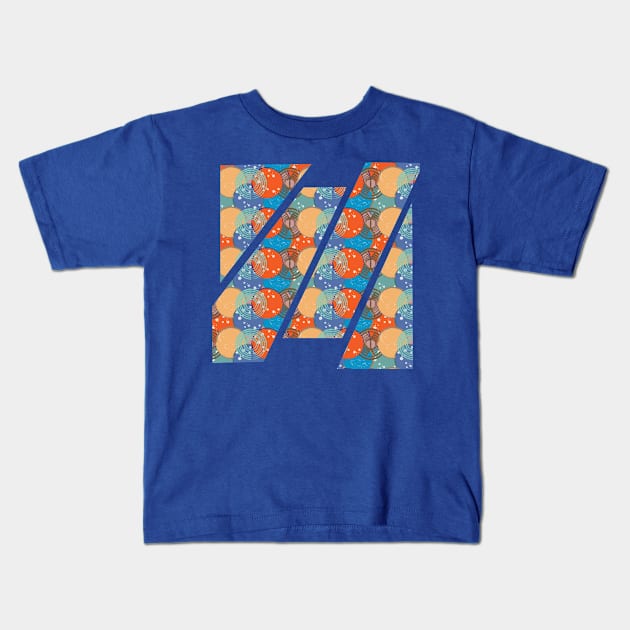 Water Polo Pattern Kids T-Shirt by RoxanneG